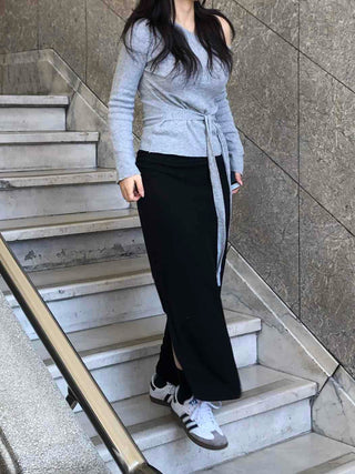 Daily Simple Straight H-Line Long Skirt