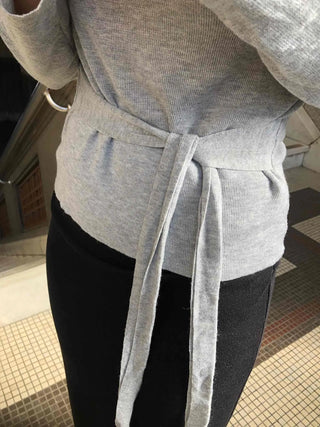 Soft Touch Off-Shoulder Wrap String Knit