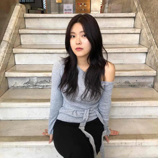 Soft Touch Off-Shoulder Wrap String Knit