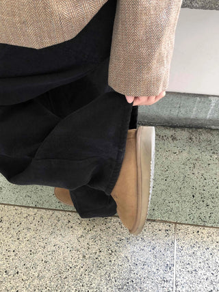 Buckle Point Baggy Fit Straight Wash Pants