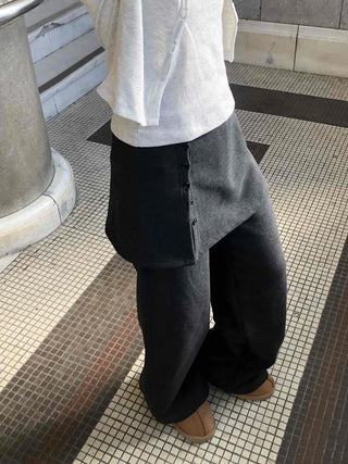 Big Cargo Pocket Volume Elastic Waist Wide Pants