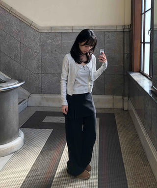 Big Cargo Pocket Volume Elastic Waist Wide Pants
