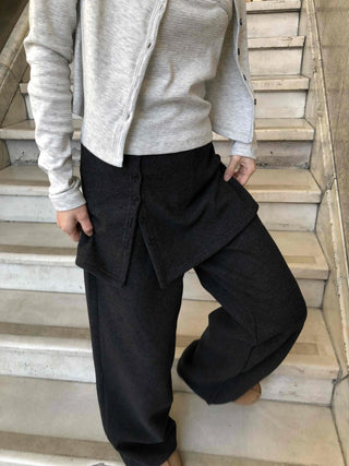 Big Cargo Pocket Volume Elastic Waist Wide Pants