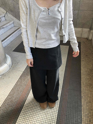 Big Cargo Pocket Volume Elastic Waist Wide Pants