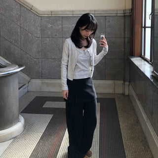Big Cargo Pocket Volume Elastic Waist Wide Pants