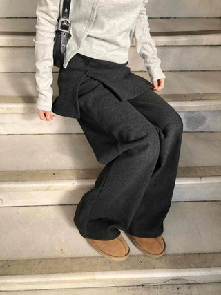 Big Cargo Pocket Volume Elastic Waist Wide Pants
