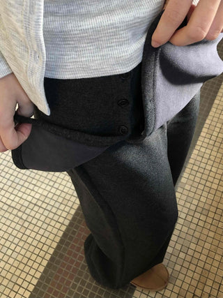Big Cargo Pocket Volume Elastic Waist Wide Pants