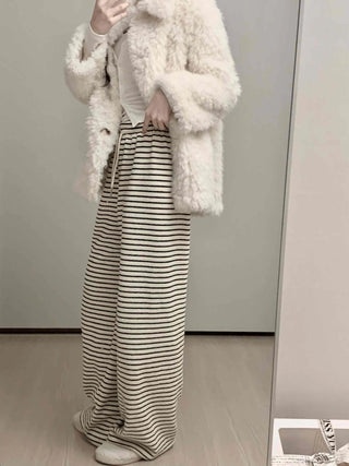 High-Waisted Border Drawstring Maxi Training Pants