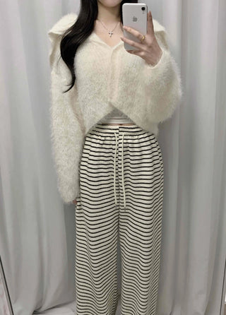 High-Waisted Border Drawstring Maxi Training Pants