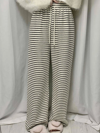 High-Waisted Border Drawstring Maxi Training Pants