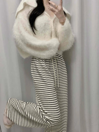 High-Waisted Border Drawstring Maxi Training Pants