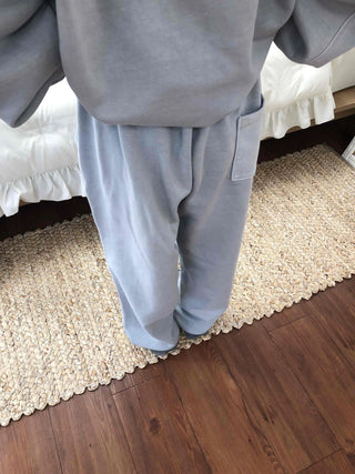 Soft Pigment Drawstring Wide Fit Sweatpants
