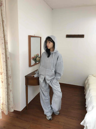 Soft Pigment Drawstring Wide Fit Sweatpants