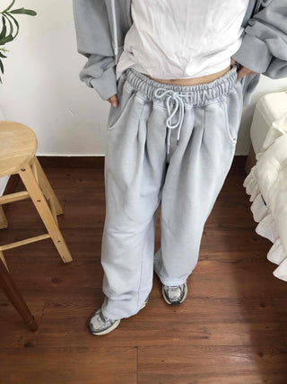 Soft Pigment Drawstring Wide Fit Sweatpants