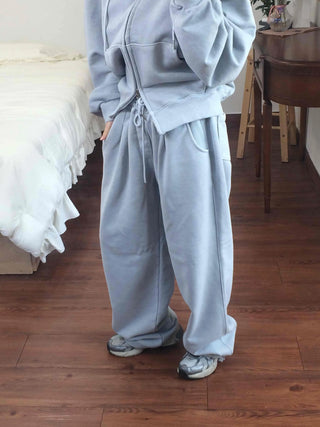 Soft Pigment Drawstring Wide Fit Sweatpants