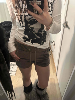 Military Cargo Pocket Drawstring Shorts