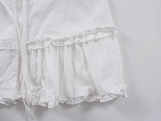 Roca Frill Ribbon Puff Blouse