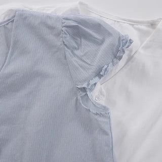Roca Frill Ribbon Puff Blouse