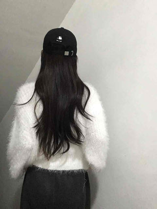 Fluffy Fuzzy V-Neck Crop Cardigan