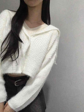 Soft Fur Ceramic Crop Angora Cardigan