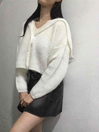 Soft Fur Ceramic Crop Angora Cardigan