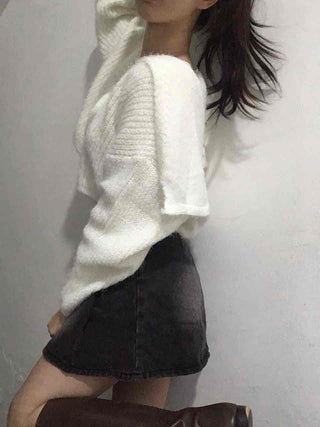 Soft Fur Ceramic Crop Angora Cardigan