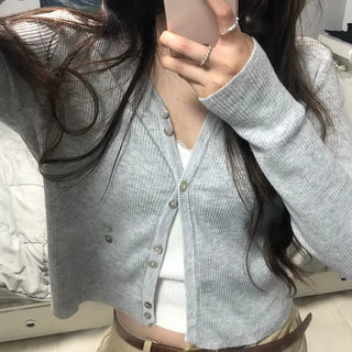 Daro Button Point V-Neck Summer Cardigan