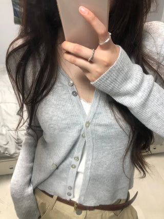 Daro Button Point V-Neck Summer Cardigan