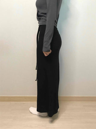 Relaxed Sweat Pocket Elastic Waist I-Line Maxi Skirt