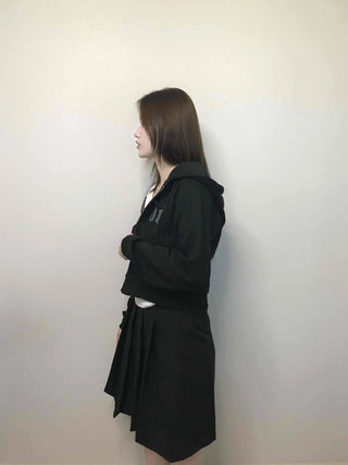 Classic Side Tuck Pleated A-Line Midi Skirt