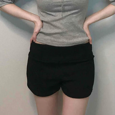 Soft Modal Round Hip Line Mini Shorts