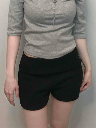 Soft Modal Round Hip Line Mini Shorts