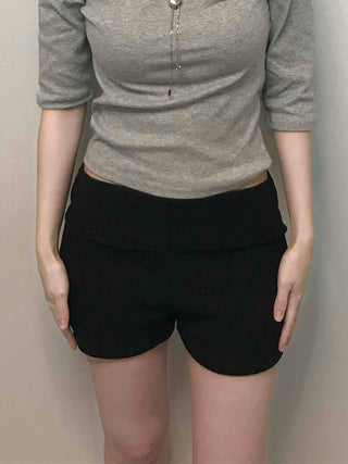 Soft Modal Round Hip Line Mini Shorts