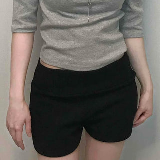 Soft Modal Round Hip Line Mini Shorts