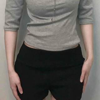Soft Modal Round Hip Line Mini Shorts