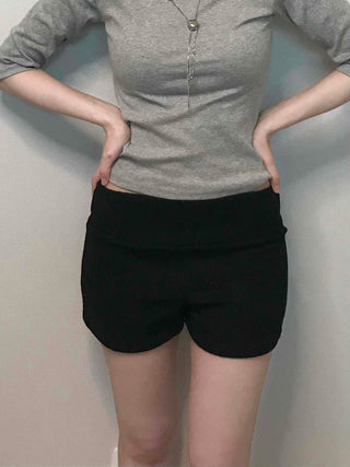 Soft Modal Round Hip Line Mini Shorts
