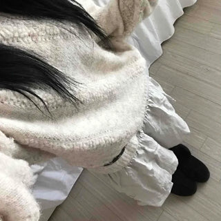 Fluffy Heathered Half-Neck Slim-Fit Knit