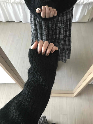 Cozy Heather Off-Shoulder Fluffy Knit