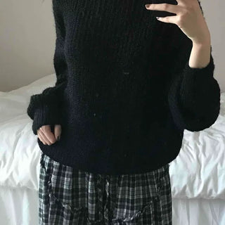 Cozy Heather Off-Shoulder Fluffy Knit