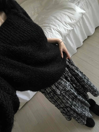 Cozy Heather Off-Shoulder Fluffy Knit