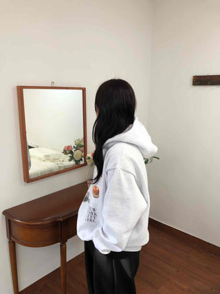 NYC Collection Mix Patch Kangaroo Pocket Loose Fit Hoodie