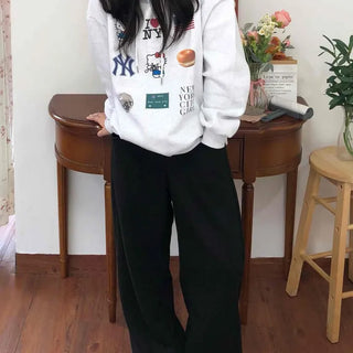 Campus Vintage Straight High-Waisted Slacks