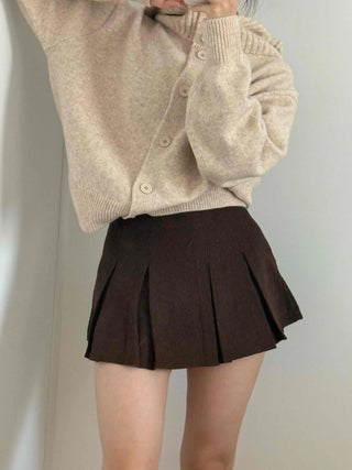Everyday Simple Roll-up Elastic Banded Flare Mini Skirt