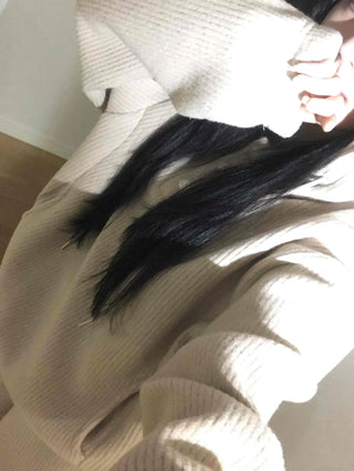 Cozy Waffle Collar Neck Oversized Two-Piece Set