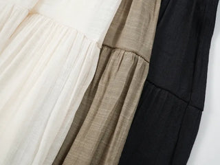Fubi Flowy Tiered Maxi Long Skirt