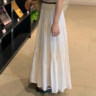 Fubi Flowy Tiered Maxi Long Skirt