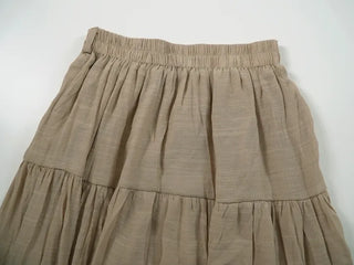 Fubi Flowy Tiered Maxi Long Skirt