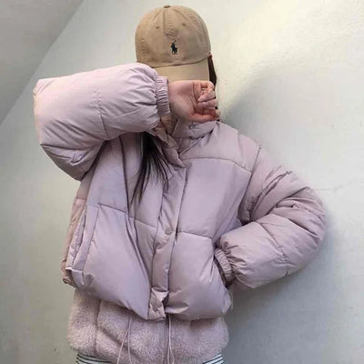 Puff Balloon Fit Crop Pocket Short Padded Jacket
