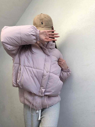 Puff Balloon Fit Crop Pocket Short Padded Jacket