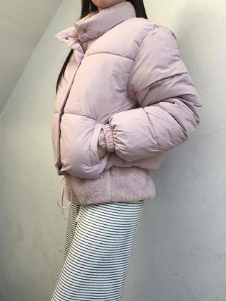 Puff Balloon Fit Crop Pocket Short Padded Jacket